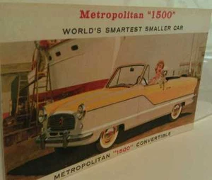 Reproducción de postal publicitaria de automóvil más pequeño convertible Metropolitan ""1500 - Imagen 1 de 1