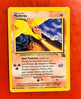Lotto Carte Pokemon MOLTRES - PROMO 21 - BLACK STAR - ITA - - Immagine 1 di 2