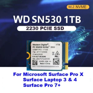NEW WD PC SN530 M.2 2230 SSD NVMe PCIe 1TB For Microsoft Surface Pro X Pro 7+ 8 - Picture 1 of 8
