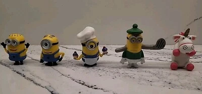 Lote de 5 figuras de acción Minion chef golf unicornio Foto 1 de 4