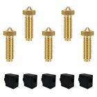 5Pcs 04Mm Brass Nozzles And 5Pcs Silicone Socks For  23D Printer4924