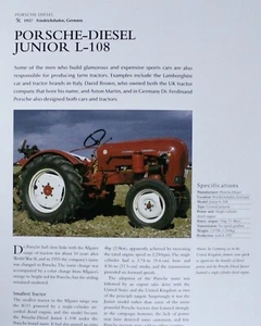 Porsche Traktor Bild Artikel Bogen vergriffen Bauernhof Wandbild Deko - Bild 1 von 1