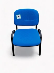 Office Conference Waiting Reception Visitor Stackable Stacking Chair BLUE ISO - Picture 1 of 5