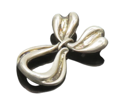 Pingente KABANA 925 prata esterlina vintage brilhante fita arco gota PT14460 - Imagem 1 de 4