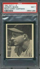1941 W711-2 Cincinnati Reds Team Issue Joseph Beggs PSA 7