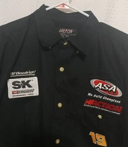 Casey Smith #19 Pit Crew Shirt ASA Stock Car Racing - Picture 1 of 9