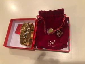 Waterford Rebel- Gracie- Cuff Bracelet- Gold $175 So Cool and Wild Unique - Picture 1 of 10