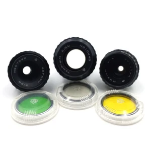 Set 3 Lens Kiev-16U Vega-9 Mir-11 Tair-41M BlackMagic BMPCC Pocket Cinema Camera - Picture 1 of 8