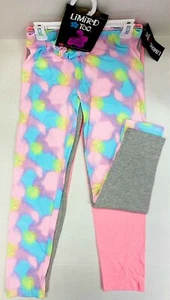 3 Pack LIMITED TOO Pink Blue Tie Dye Grey  Leggings 12 (M) Free Scrunchie Gift - Picture 1 of 1