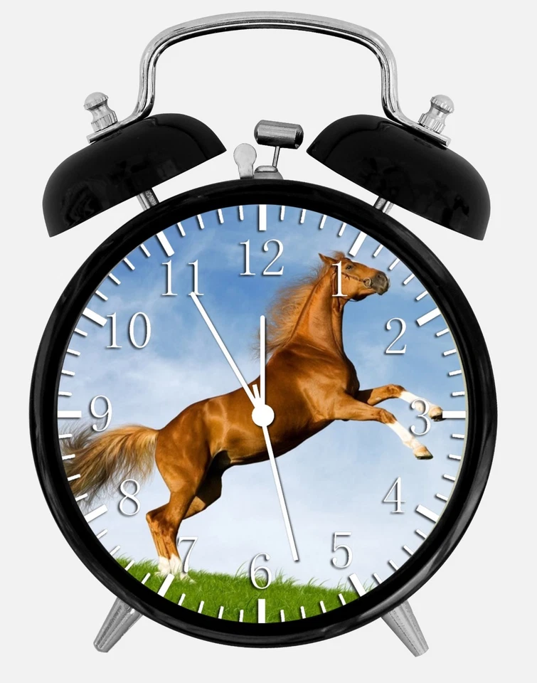 Beautiful Horse Alarm Desk Clock 3.75" Home or Office Decor Y93 Nice For Gift - Image 1 of 1