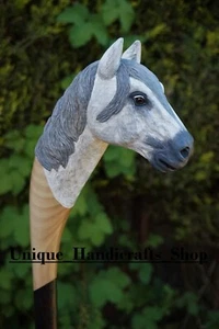 Horse animal handle wooden walking stick carved for men women walking cane A15 - Picture 1 of 7