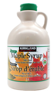 NEW Maple Syrup 100% Pure Grade A Amber Rich Great Taste 1L Bottle Pancake Syrup