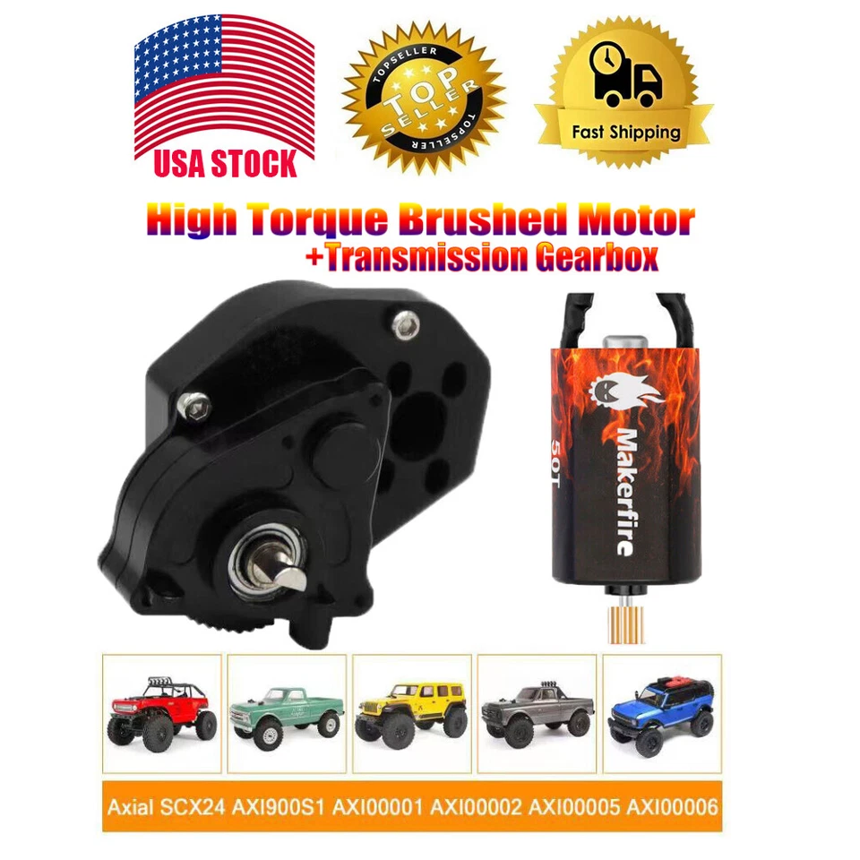 Gearbox for Axial SCX24 90081 AXI00001 AXI00002 1/24 RC Crawler Car Upgrades USA - Image 1 of 4