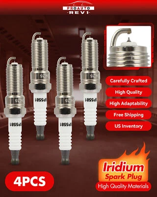 Paquete de 4 bujías de iridio para Chevrolet Cavalier 2002-2005 2,2 L L4 12607280 Foto 1 de 4