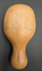 Vtg Solid Wood Sock Darner Primitive Carved Sewing Tool Foot Form - Picture 1 of 4