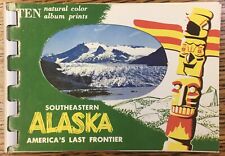 Album souvenir imprimé couleur du sud-est de l'Alaska, 10 photos vintage 3,25 pouces x 2 pouces
