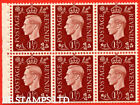 Sg. 464C. Qb21. 1½D Red-Brown. An Unmounted Mint Pane Of 6. Perf Type E. B68651