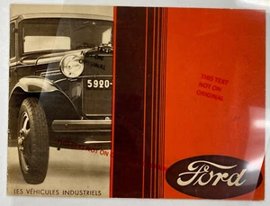 Original 1928-1931 French Ford Industrial Vehicles Brochure - Picture 1 of 8