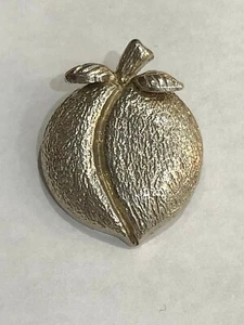 Vintage 925  Sterling Silver Peach Charm. 3/4 inch tall charm - Picture 1 of 4