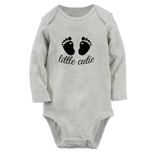 Little Cutie lustiger Druck Baby Bodys Neugeborene Strampler Säugling lange Overalls - Bild 1 von 9