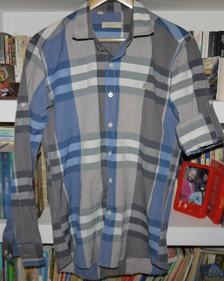 Vintage Burberry Nova Check  Button Up Shirt Size L Slim Fit roll sleevs - Image 1 of 4