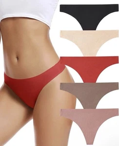 voenxe Seamless Women Underwear Thongs, No Show Ladies Thong, No Line Workout, L - Bild 1 von 5