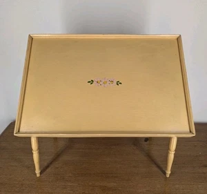 Antique Wooden Painted Bed Tray Table Inclining and Adjustable For Laptop/Tablet - Picture 1 of 13