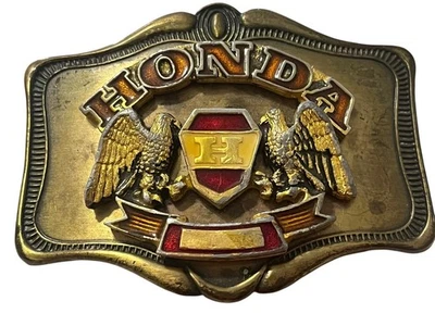 Fivela de cinto Honda Motorcycles 1978 Double Eagle H Shield AHM - Imagem 1 de 4