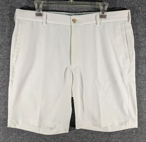 Pantalones cortos chinos de golf Peter Millar para hombre talla 36 blancos elásticos de rendimiento - Imagen 1 de 14