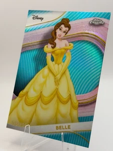 2025 🦋 Topps Disney Chrome BELLE #125 🩵 Teal Refractor 🩵 36/299 - Picture 1 of 2