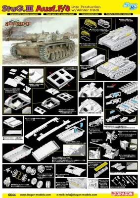 DRAGON 6644 1/35 WWII German StuG.III Ausf.F/8 Late Production (w/Winterketten) - Image 1 of 2