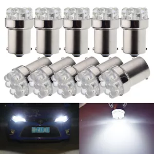 10 X White 9SMD 1156 BA15S Led bulbs Tail Backup 12V DC RV Camper 1141 1003 2056 - Picture 1 of 8