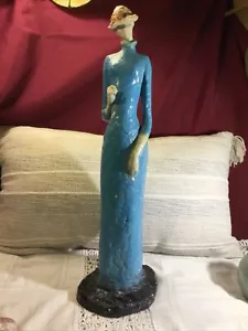 Statua Vintage Donna Scultura Austin Productions 20” Grande Rara 1973 Firmata - Foto 1 di 22