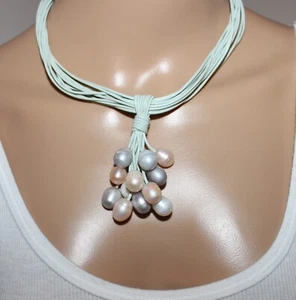 Bellissima collana multicolore di perle d'acqua dolce coltivate H22 - Foto 1 di 6