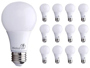 Bioluz LED 60 Watt LED Light Bulbs 4000K Cool White 9 Watts = 60W Non-Dimmabl... - Picture 1 of 7