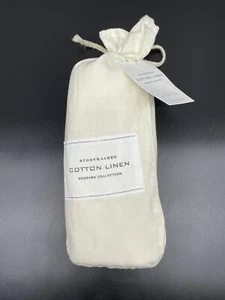 RESTORATION HARDWARE STONEWASHED COTTON LINEN 2 KING PILLOWCASES NWT IVORY - Picture 1 of 4