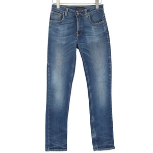 Nudie Jeans Grim Tim Hombre Stretch Slim Skinny Qi8 Talla W31 L32 - Imagen 1 de 9