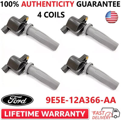 4 оригинальные катушки зажигания FORD для Ford Mercury 2009-2023 годов выпуска 2,0 л/2,5 л, 9E5E-12A366-AA - Изображение 1 из 4