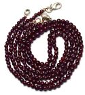 NATURAL GEMSTONE RUBY 3.5 TO 4.5MM SIZE ROUND BEADS 80CTS. 18" FINISHED NECKLACE