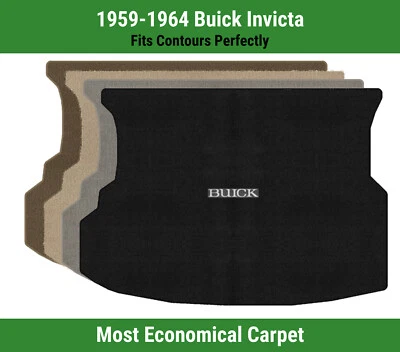 Tapete de porta-malas Lloyd Velourtex para Buick Invicta 59-64 com Buick prata cinza escuro - Imagem 1 de 4