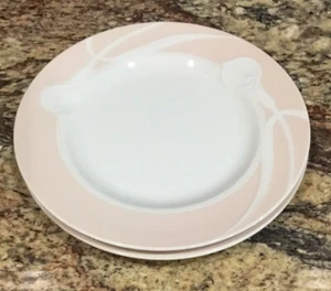 TWO(2) MIKASA CLASSIC FLAIR PEACH LDB01 LOOK UNUSED SALAD PLATES 8 1/8”D - Picture 1 of 3