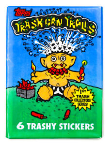 Trash Can Trolls Vintage Trading Cards ONE Wax Pack 1992 Topps Sticker Troll