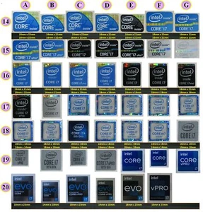 Laptop PC Sticker - Core i7 Sticker Core i7 vPro Sticker i7 EVO #202207232133
