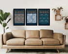 La collection Marigold, ensemble de trois affiches William Morris, peinture imprimée d'art