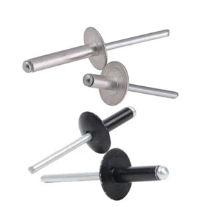Aluminium M3,2 M4 M5 Blind Popnieten Domkopf (extra groß) Open End verzinkt - Bild 1 von 9