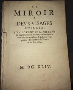 LE MIROIR À DEUX VISAGES OPPOSEZ. 1654. - Picture 1 of 2