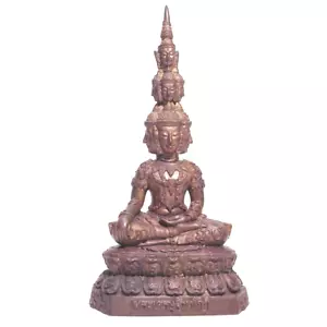 Thailändisches Amulett 9 Gesichter Buddha Nawagot Maha Setthi Bronzestatue 8"" LP Pha BE2553 - Bild 1 von 12