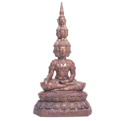 Amuleto tailandés 9 caras Buda Nawagot Maha Setthi estatua de bronce 8” LP Pha BE2553 Foto 1 de 4