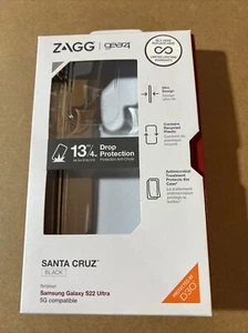 Zagg Gear4 Santa Cruz Hülle für Samsung Galaxy S22 Ultra - Klar/Schwarz NEU GEÖFFNET - Bild 1 von 2