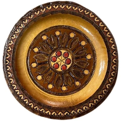 Plato/tazón de arte popular polaco vintage tallado en madera 6,5 pulgadas x 1 pulgada Polonia eslavo Foto 1 de 4